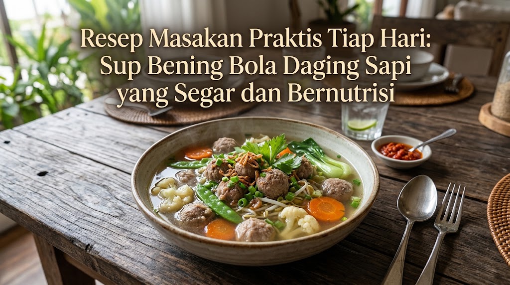 Resep Masakan Praktis Tiap Hari: Sup Bening Bola Daging Sapi yang Segar dan Bernutrisi